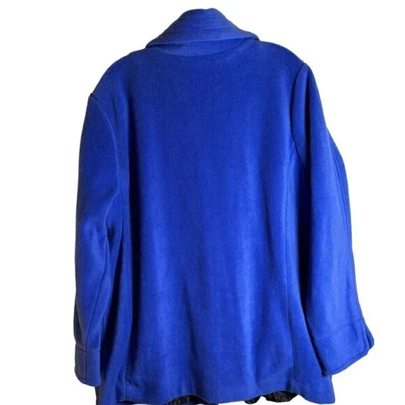 BOB Mackie's Women's Twisted Spangle Front Fleece Jacket w/Shawl Collar Size1X - Picture 8 of 12